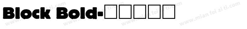 Block Bold字体转换